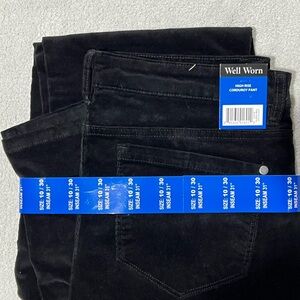 Well Worn Women's Black Corduroy High Rise Jeans